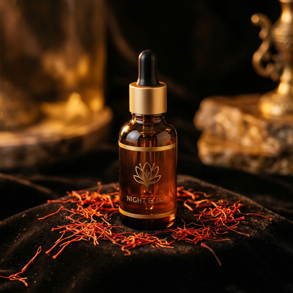 Saffron Night Elixir — organic skincare by suhanicosmetic